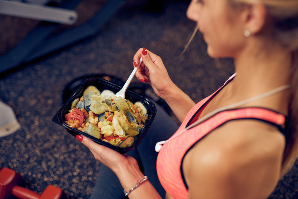 Woman Eating Healthy Meal